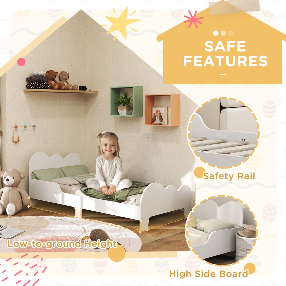 AIYAPLAY Cloud MDF Low Profile Toddler Bed Frame Image 8