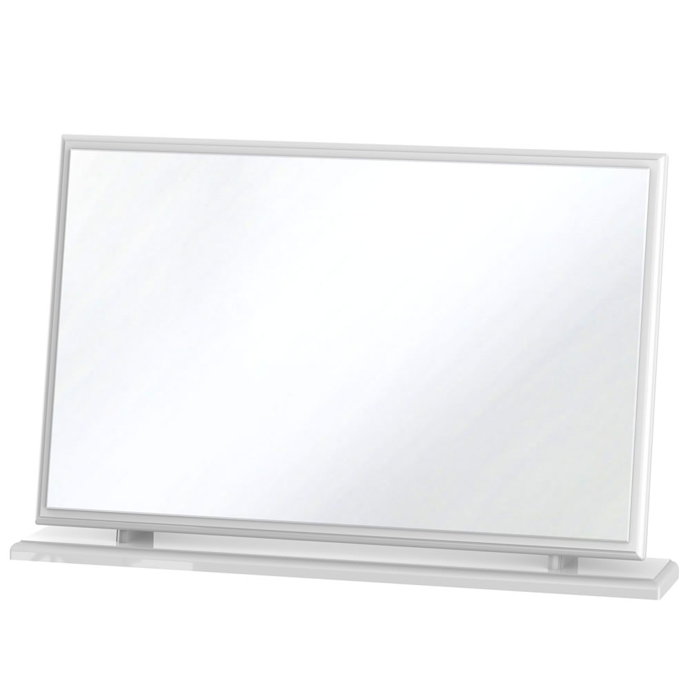 Marbella 49 x 75cm White Gloss Mirror Image 1