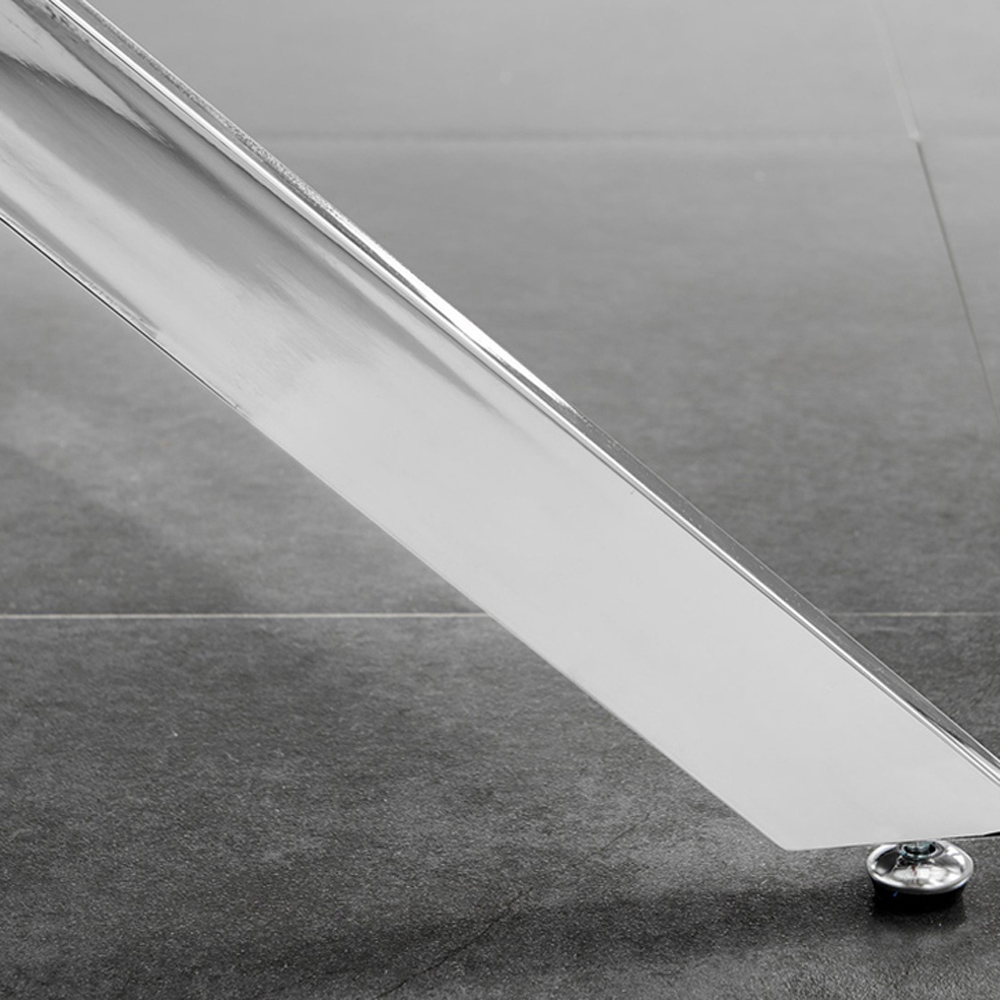 Furniturebox Arona Valera 6 Seater Round Dining Set Cappuccino and Chrome Image 6