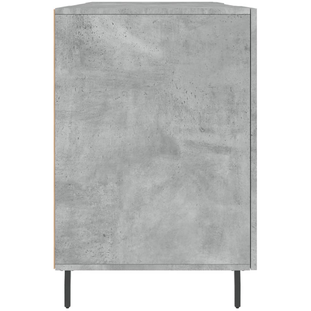 vidaXL 2 Door Computer Desk Concrete Grey and Black Image 7