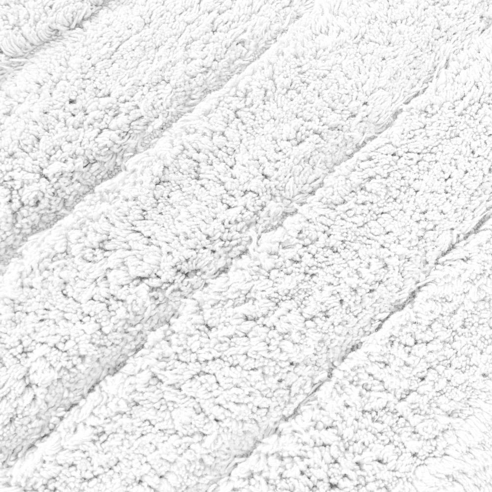 Allure Bath Fashions White Ribbed Bath Mat Set 2 Piece Image 3