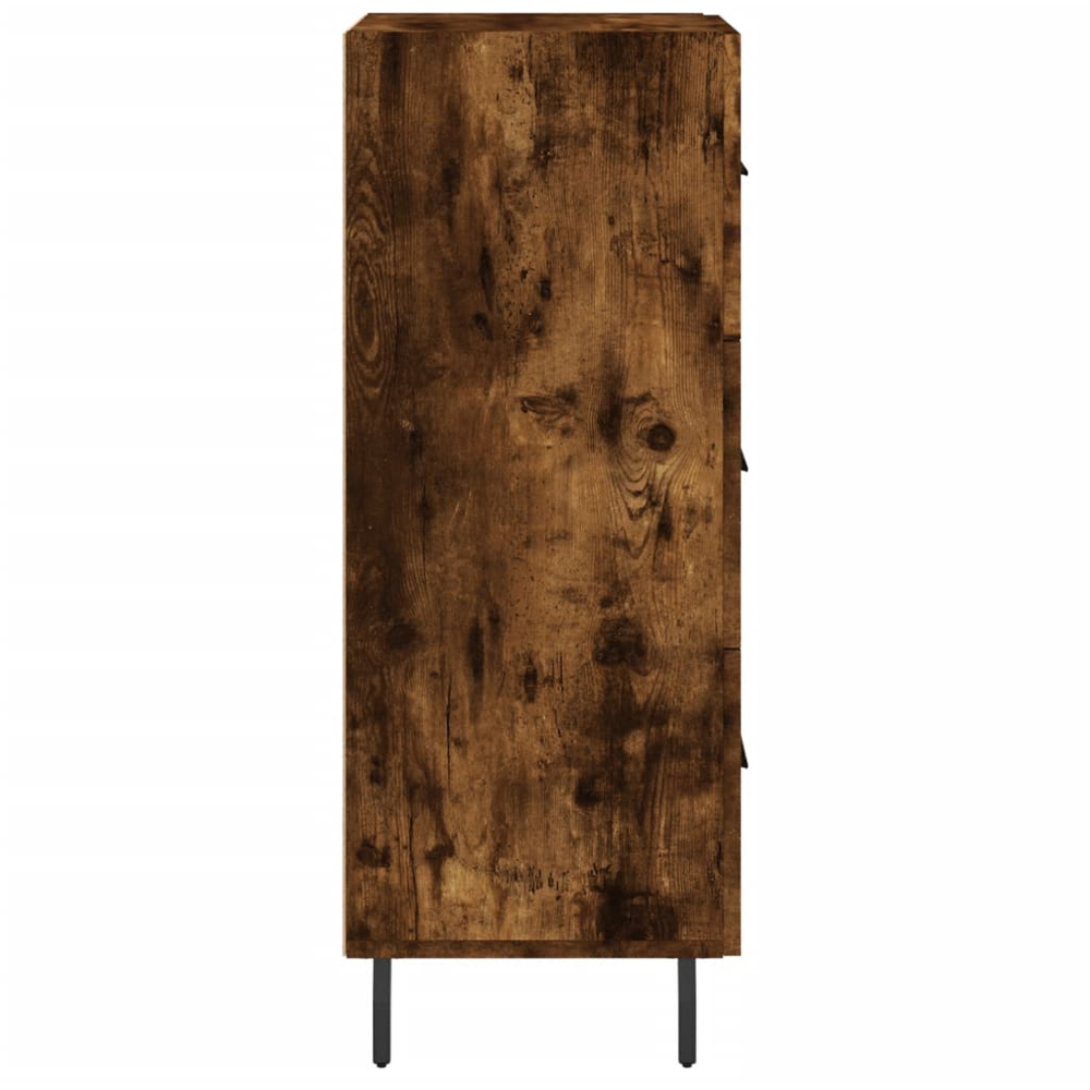 vidaXL 3 Drawer Smoked Oak Narrow Sideboard Image 7