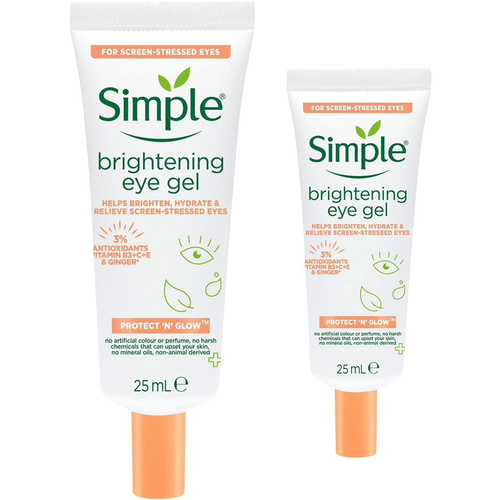 Simple Protect N Glow Brightening Eye Gel 25ml 2 Pack Image 1
