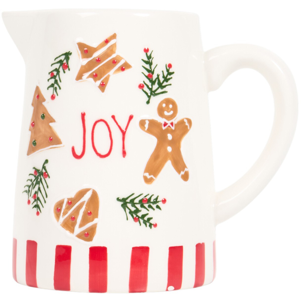 Festive Stone Gingerbread Jug Image 1