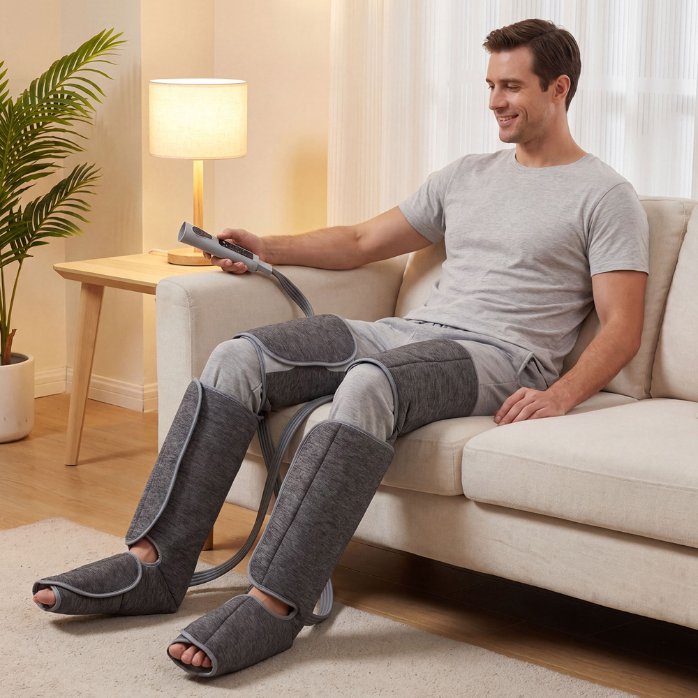 HOMCOM Grey Electric Leg Massager with Heat Image 2
