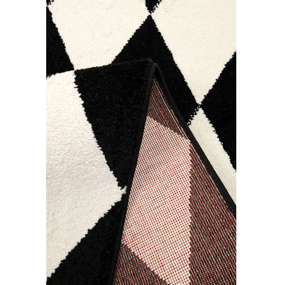Homemaker New Villa Black and White Harlequin Mono Rug 120 x 170cm Image 4