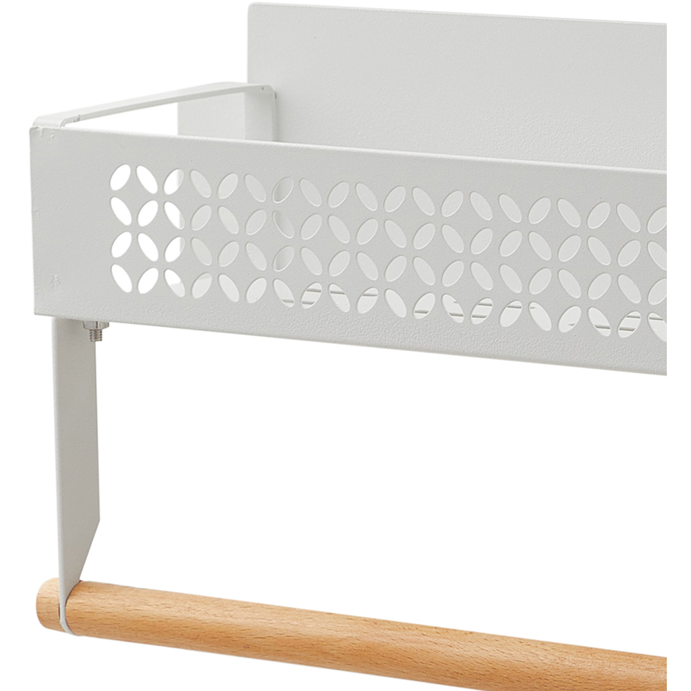 Living and Home White Magnetic Fridge Side Storage Rack 2 Pack Image 4