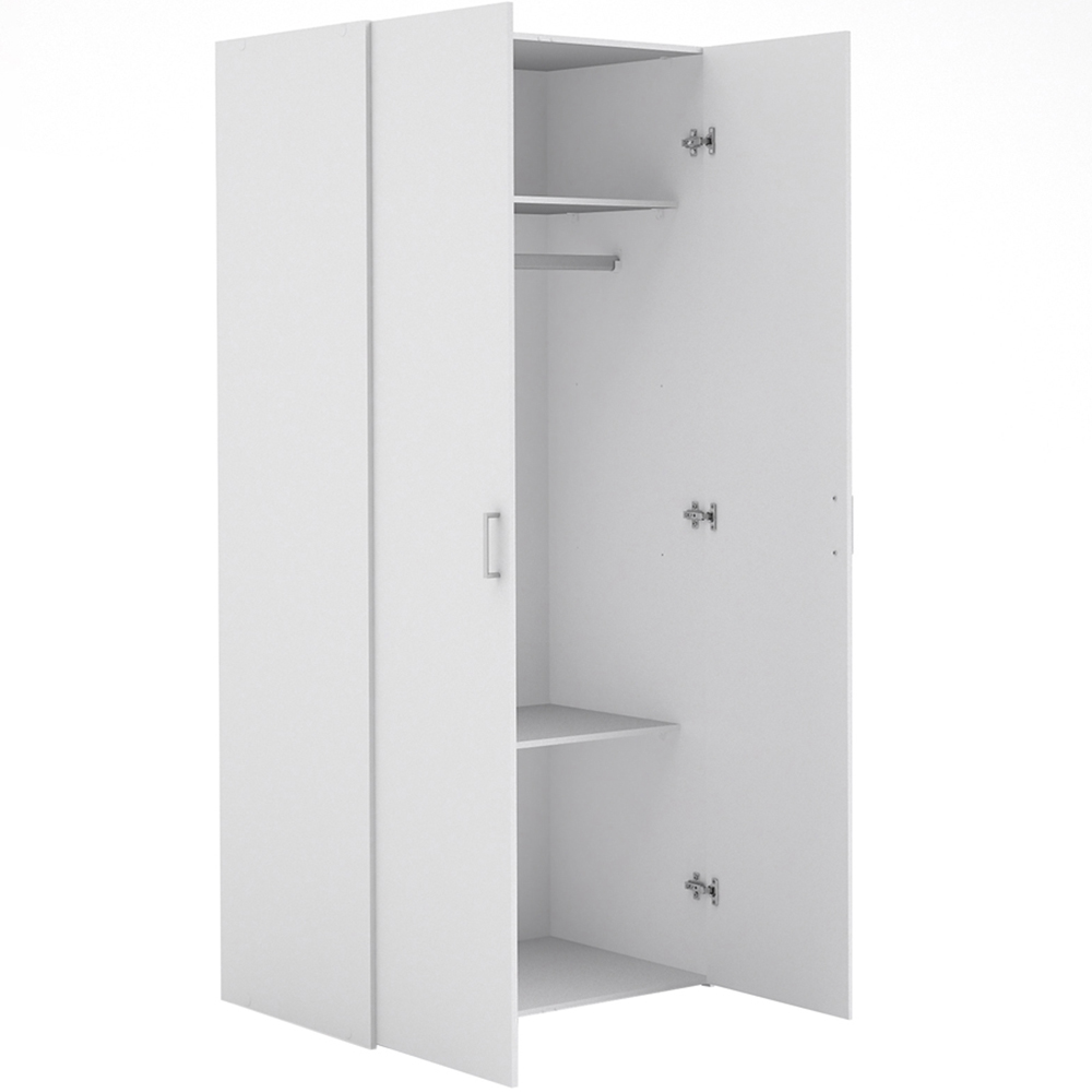Florence Space 2 Door White Wardrobe Image 4