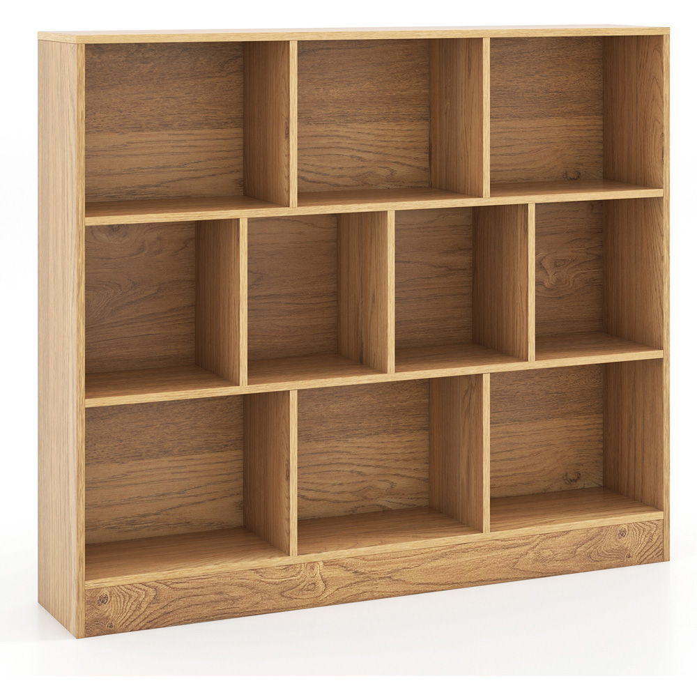 Costway 10 Cube Natural Bookshelf Image 2