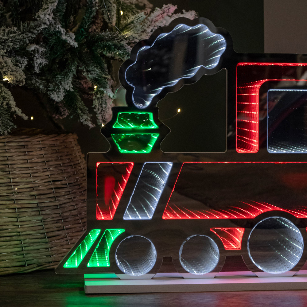 Samuel Alexander Multicolour LED Standing Train Infinity Light Christmas Decoration 60cm Image 3