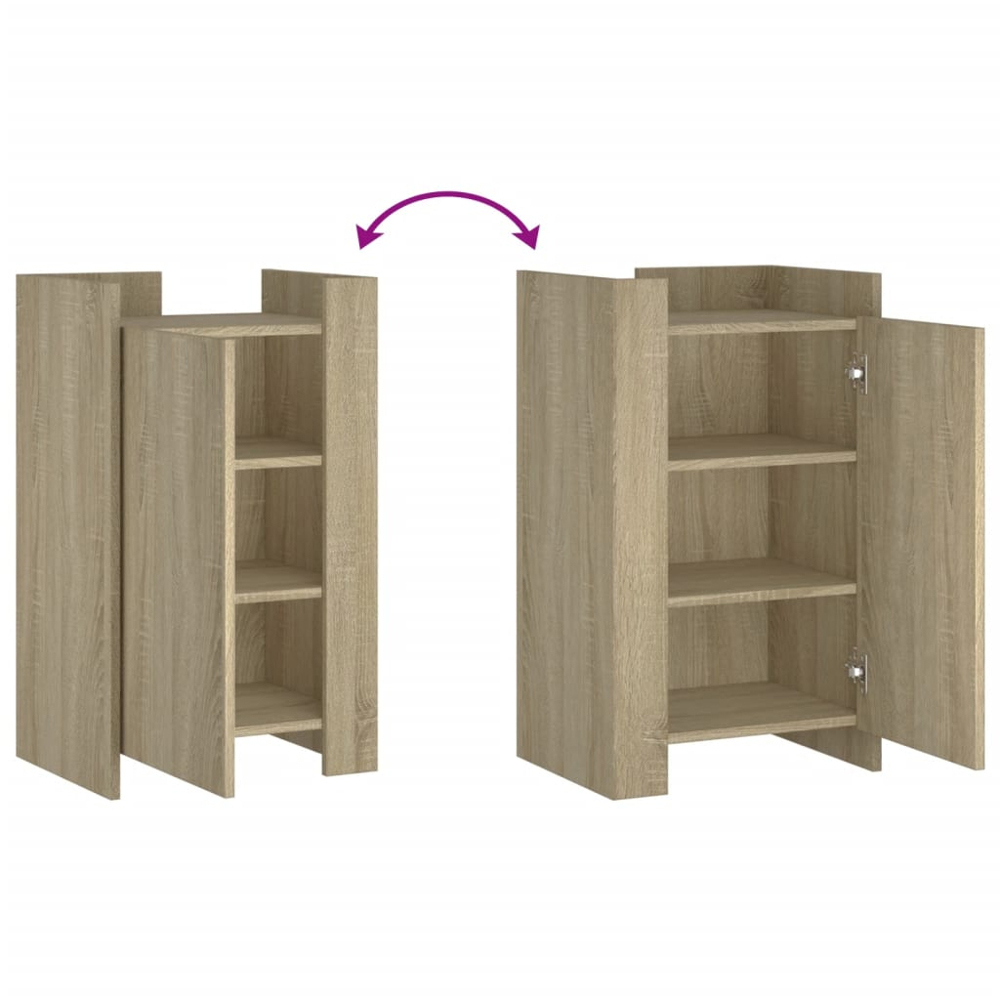 vidaXL Single Door Sonoma Oak Sideboard Image 8