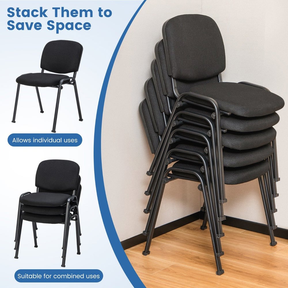 Costway Set of 2 Black Office Chair Image 5