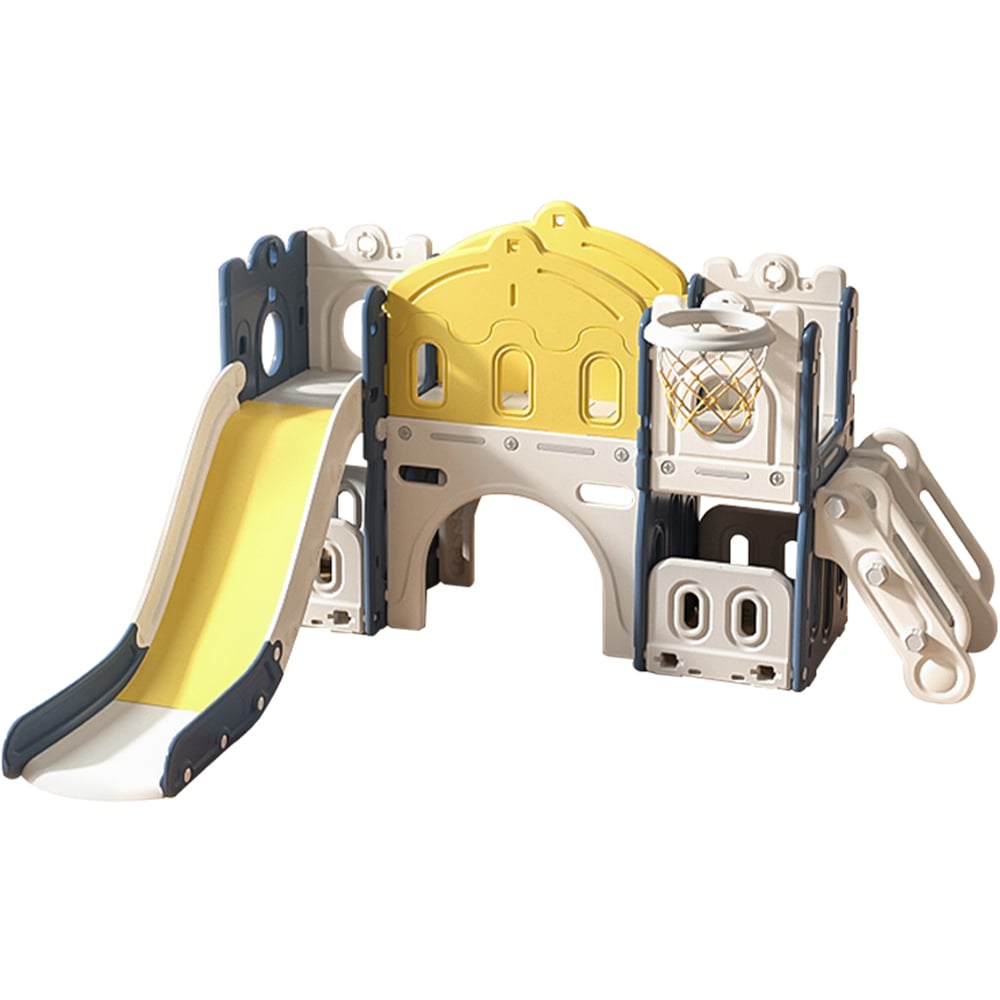 H&O Direct Toddler Slide Basket Hoop Indoor Playset Image 1