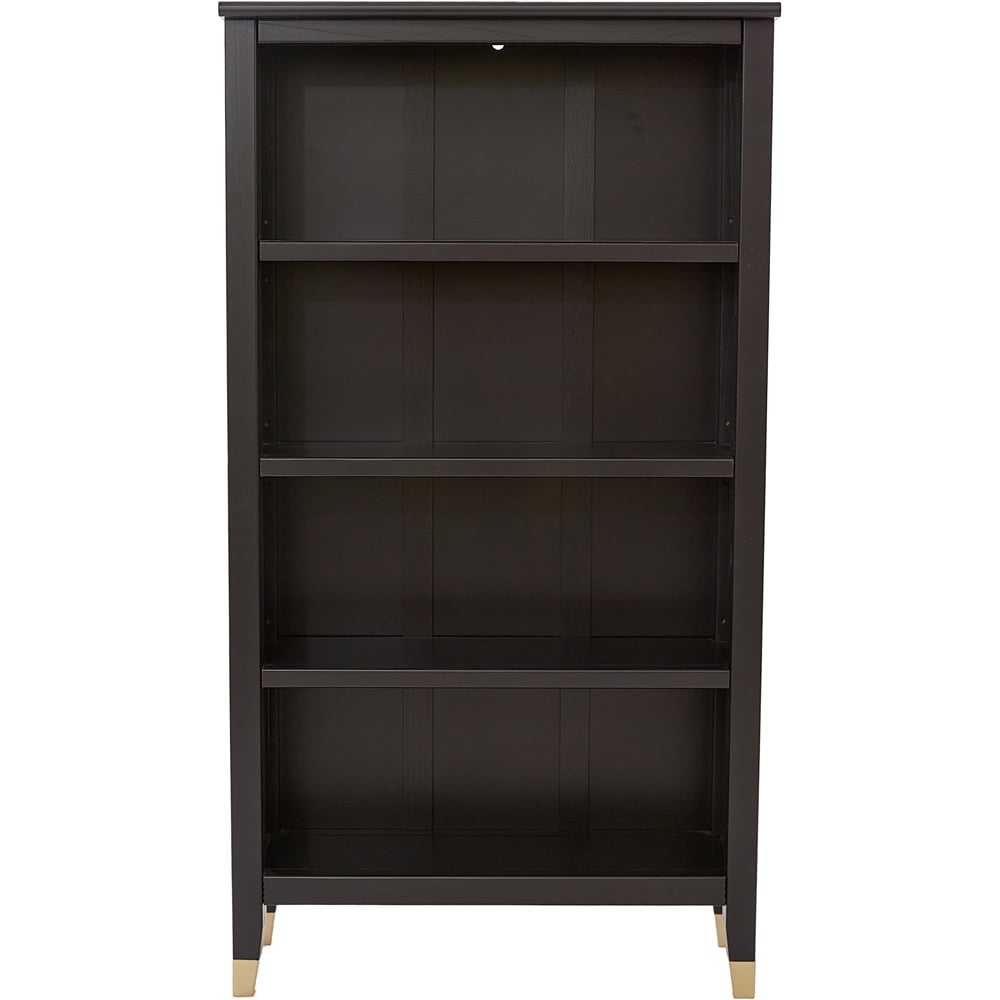 Palazzi 4 Shelves Black Bookcase Image 3