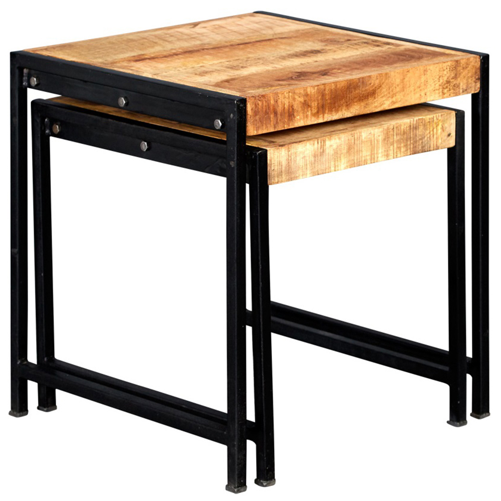 Brooklyn Carnaby Industrial Nest of Tables Set of 2 Image 3