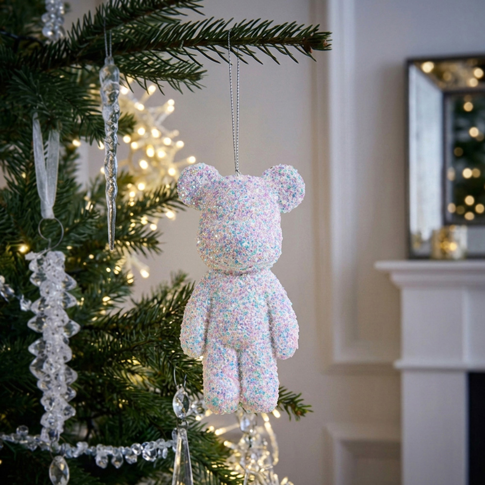 Glitter Bear DecorationMulticolour Image 2