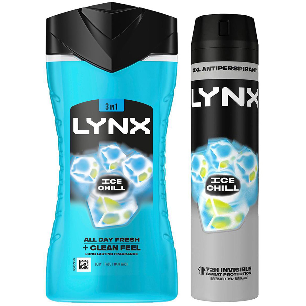 Lynx Ice Chill Shower Gel 500ml and XXL Anti-Perspirant Spray Bundle Image 2