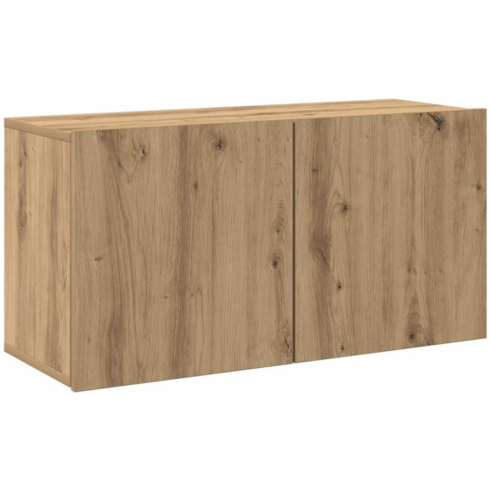 vidaXL 2 Door Artisan Oak Wall Mounted TV Cabinet Image 2