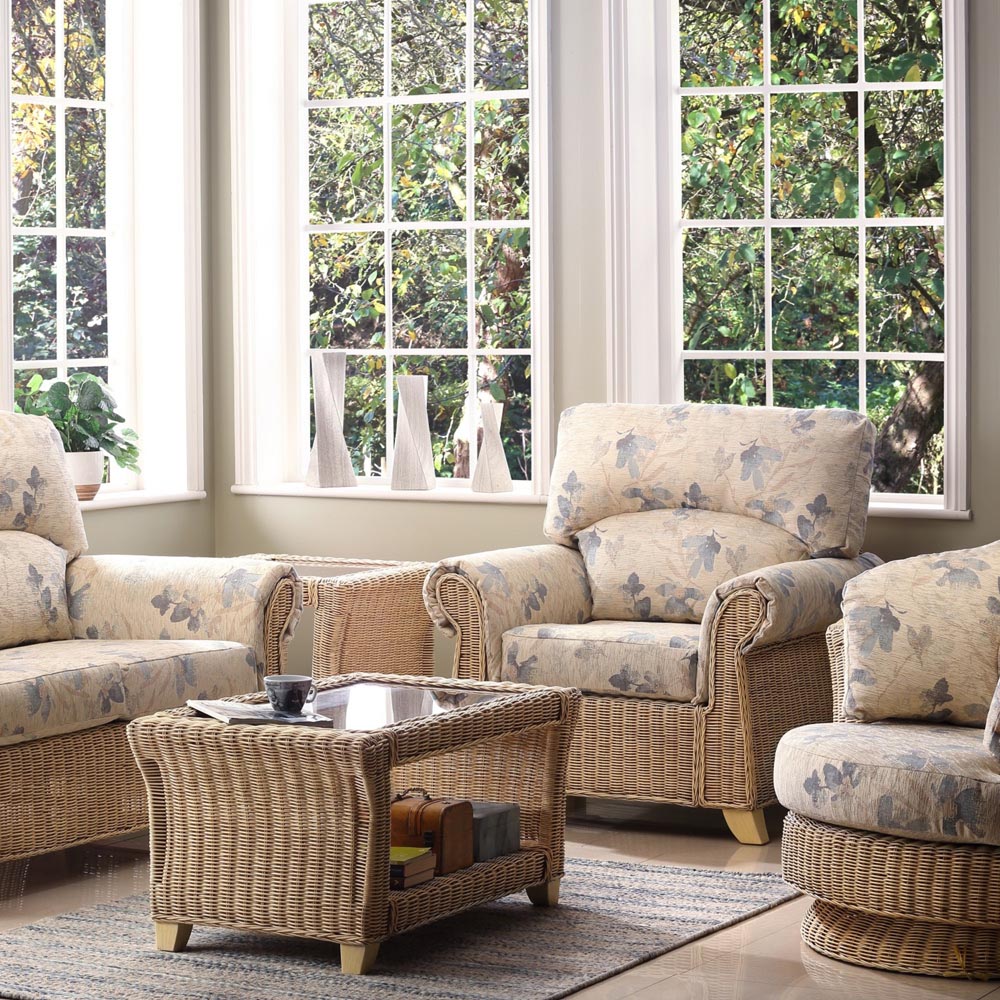 Desser Furniture Clifton 4 Seater Natural Rattan Sofa Set Image 9