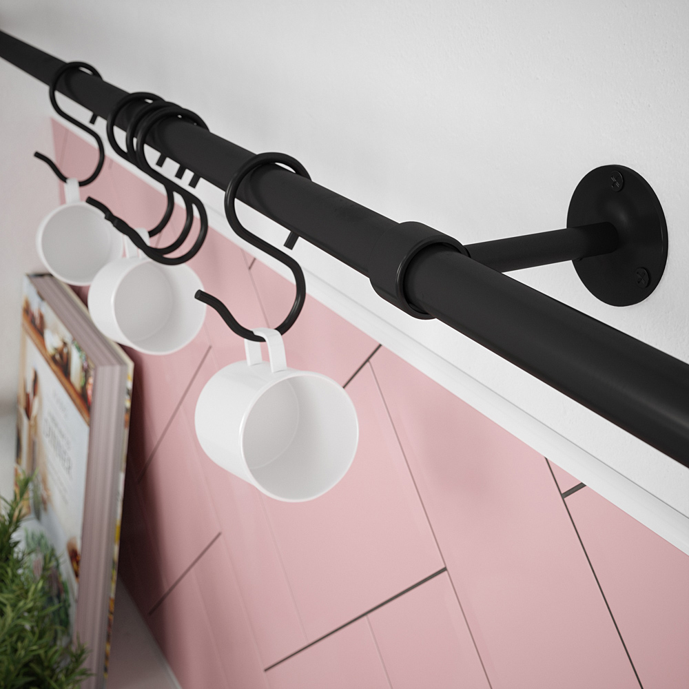 Rothley Matt Black Utensil Rail 19 x 600mm Image 3