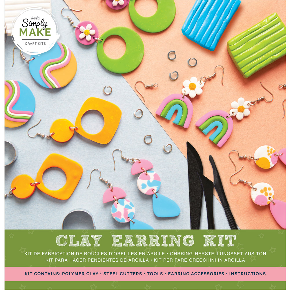 Simply Make Make Your Own Clay Earring Craft Kit Image 1