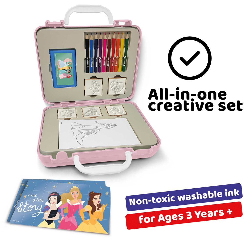 Multiprint Disney Princess Kids Travel Colouring and Stamp Set Image 3