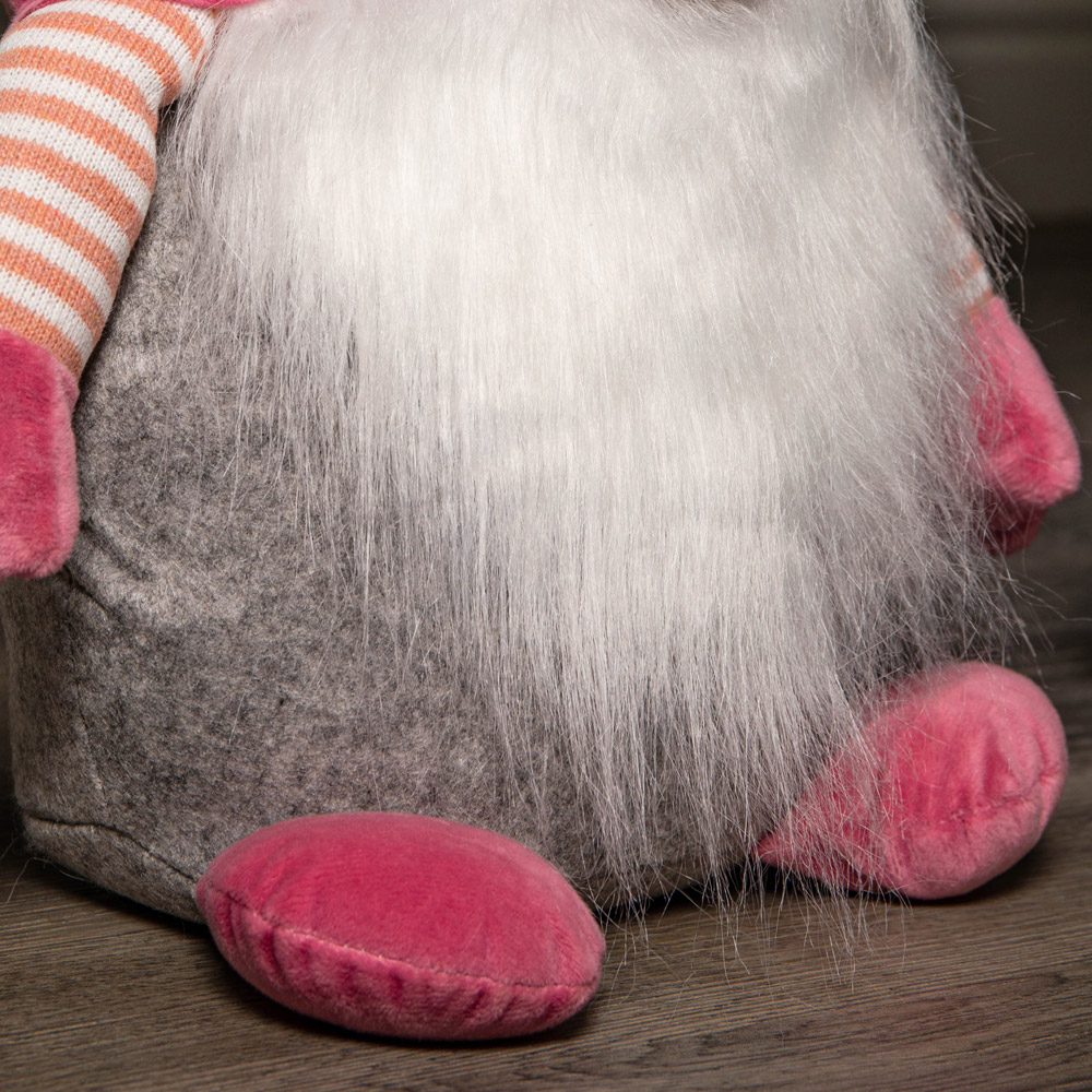 Samuel Alexander Pink Sitting Gonk Christmas Decoration with Snowflake Hat 56cm Image 5