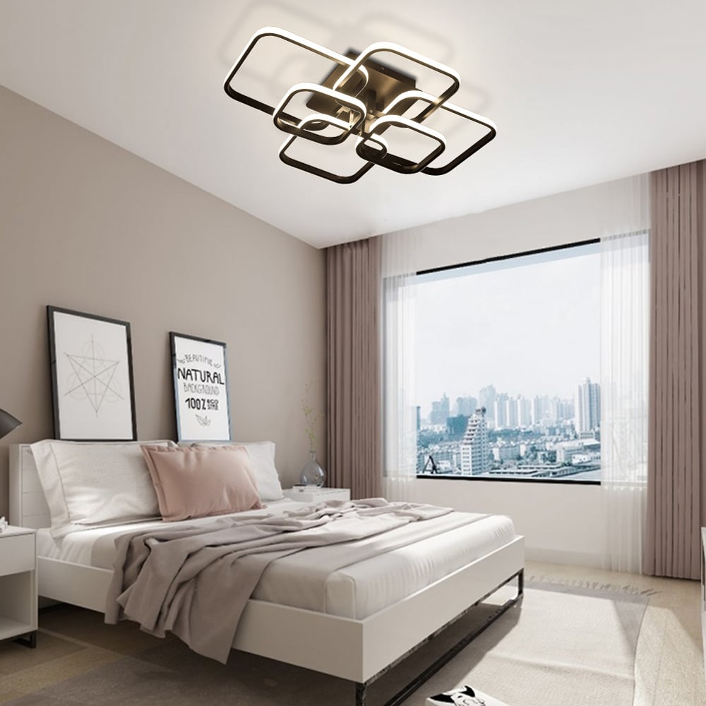 Living and Home Black 6 Head LED Ceiling Light Image 7