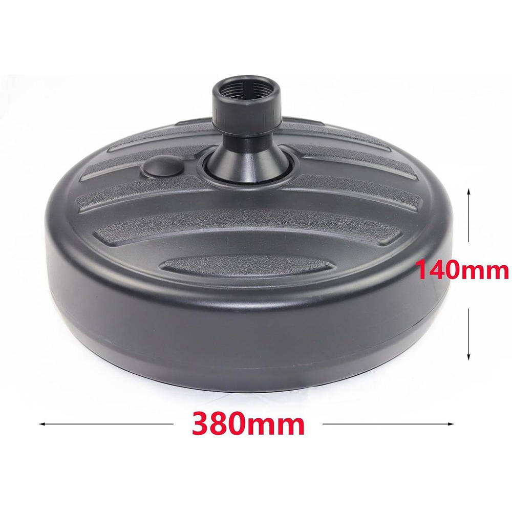 Shatchi Black Heavy Duty Water Sand Fillable Parasol Base Stand 13L Image 6
