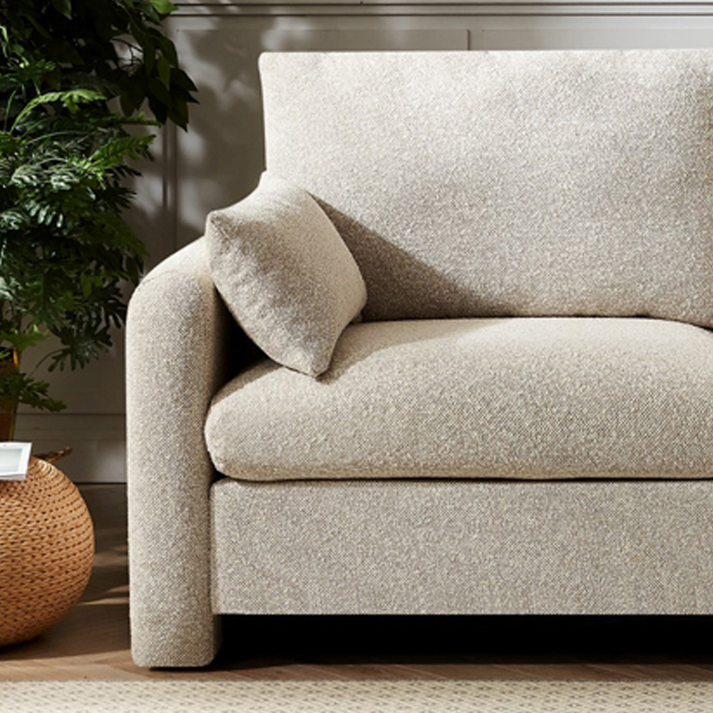 Artemis Home Shorewood 2 Seater Oatmeal Textured Fabric Sofa Image 2