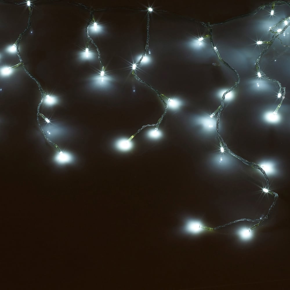 The Christmas Workshop 360 White LED Icicle String Light Image 1