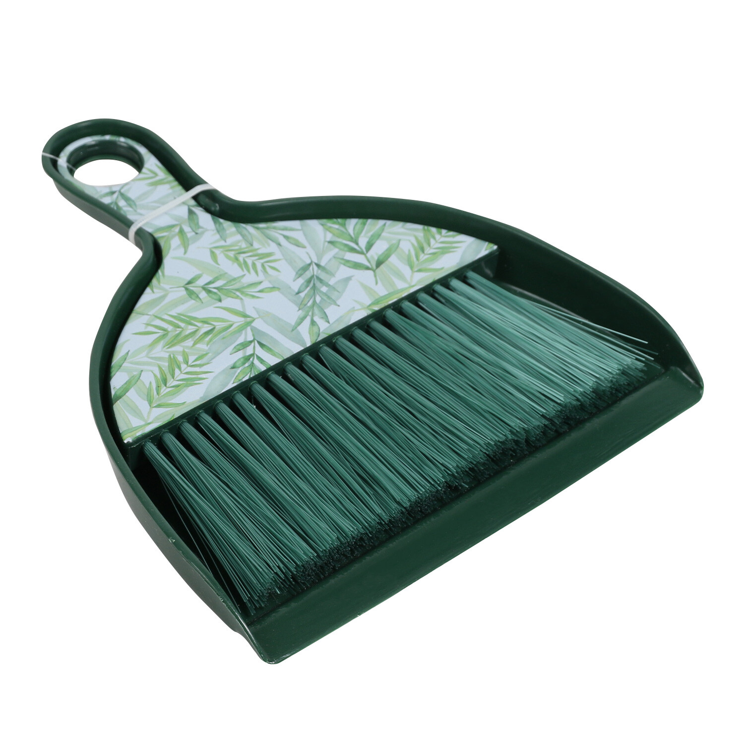 Botanicals Mini Dust Pan and Brush Green Image 1