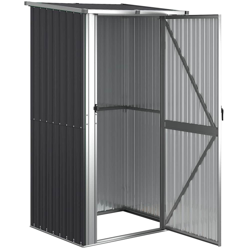 vidaXL 3.9 x 3.2ft Anthracite Galvanised Steel Pent Garden Shed Image 3