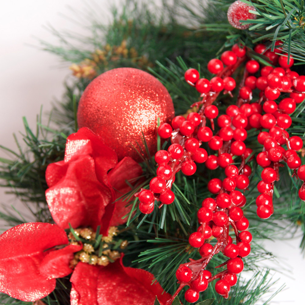 Best Artificial Red Christmas Garland 370cm Image 8