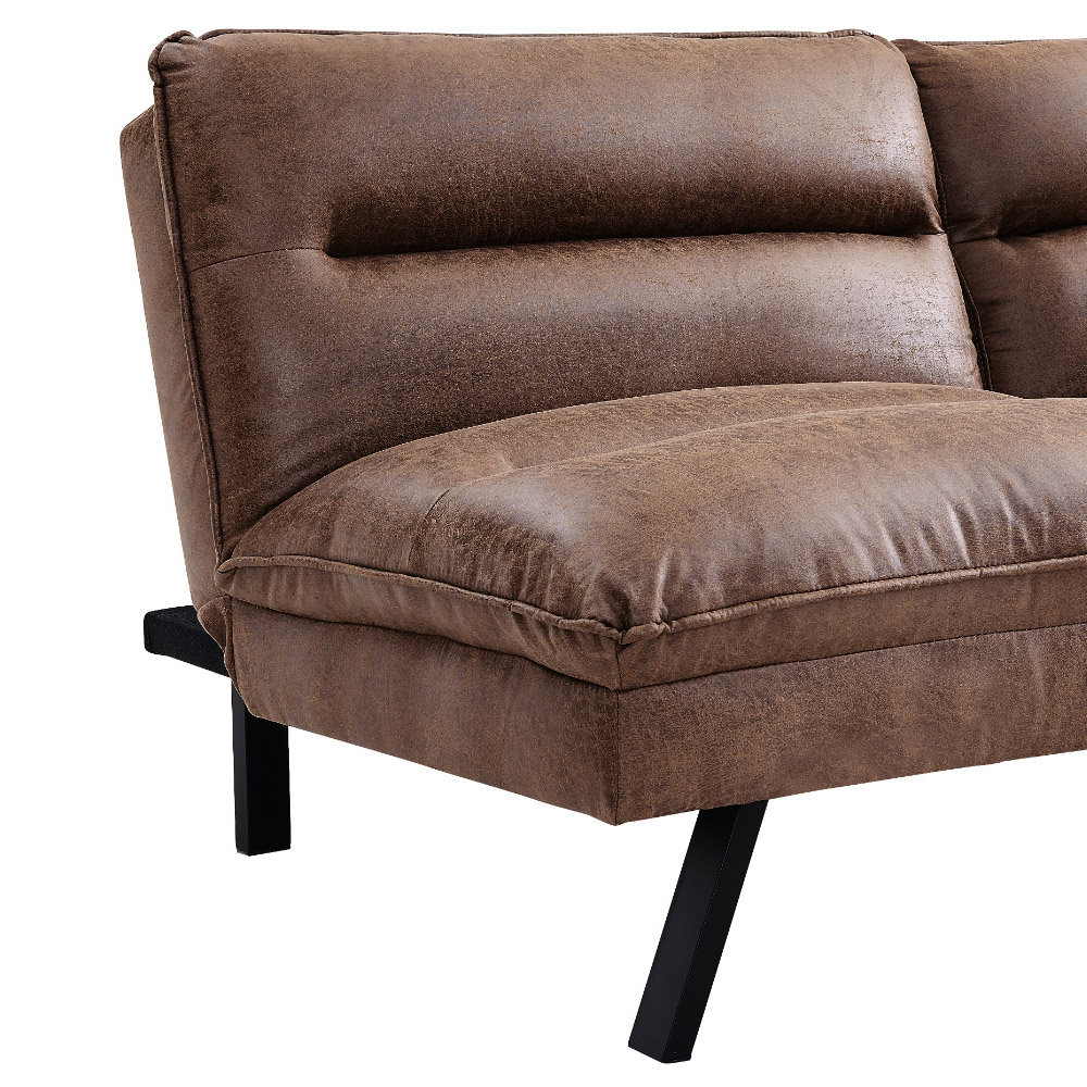 Home Detail Edmonton Double Sleeper Brown Air Leather Sofa Bed Image 5