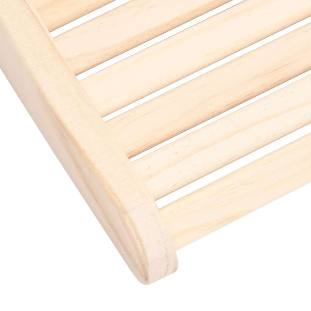 Walplus Solid Pine Wood Curved Sauna Headrest Image 5