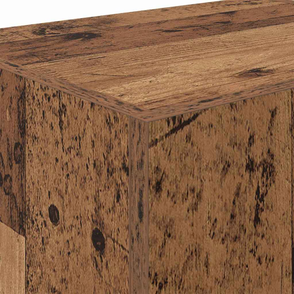 vidaXL Single Door Old Wood Wall Mounted Square TV Cabinet Image 9