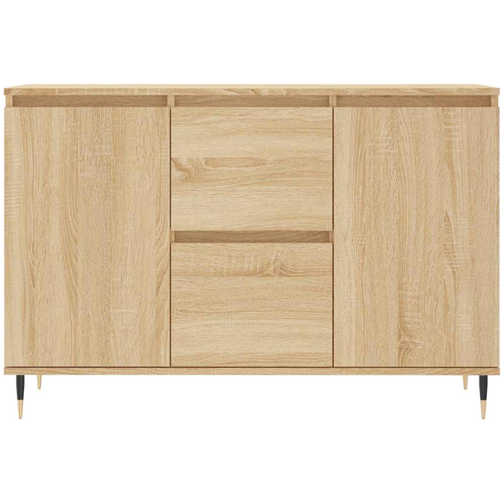 vidaXL 2 Door 2 Drawer Sonoma Oak Sideboard Image 3