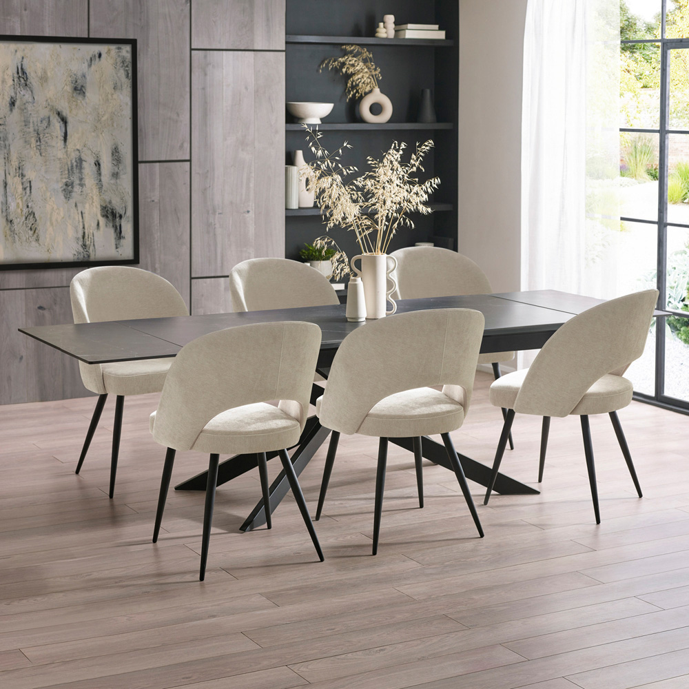 Julian Bowen Ella Set of 2 Calico Dining Chairs Image 8