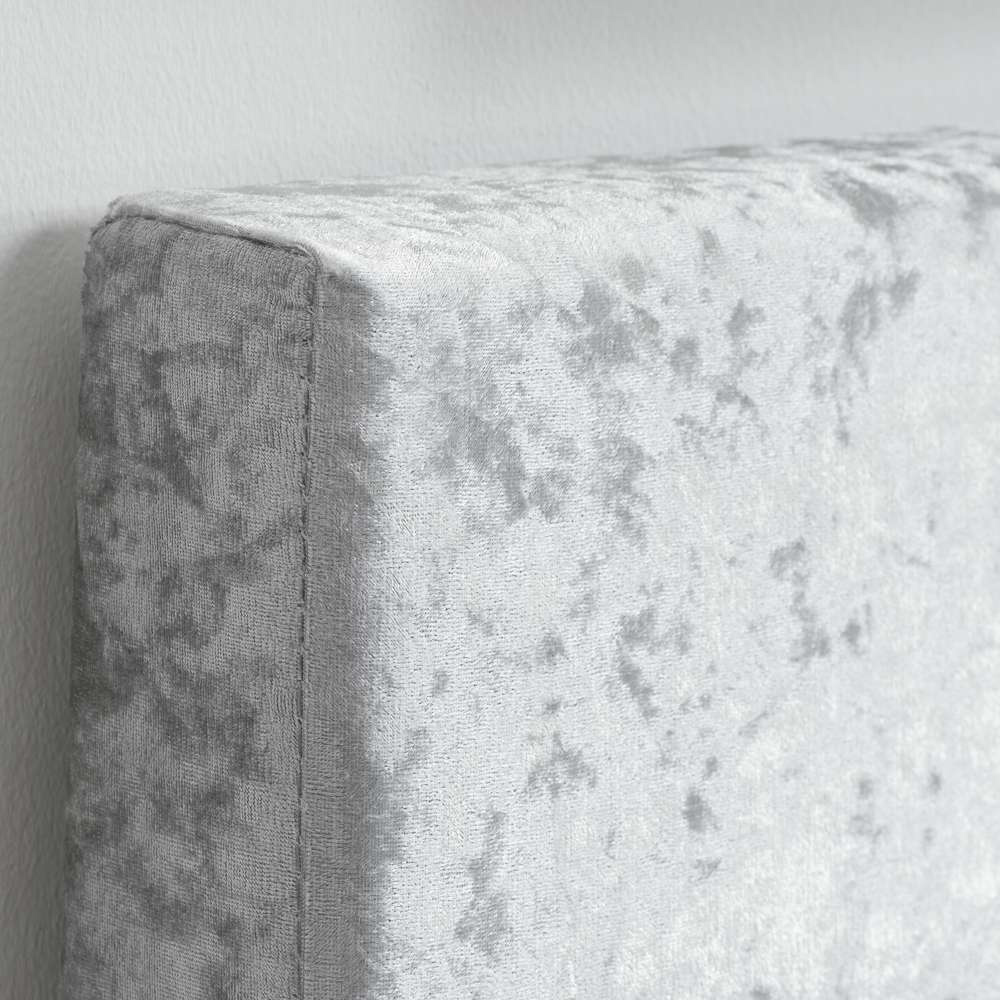 Berlin Small Double Steel Crushed Velvet Bed Image 7