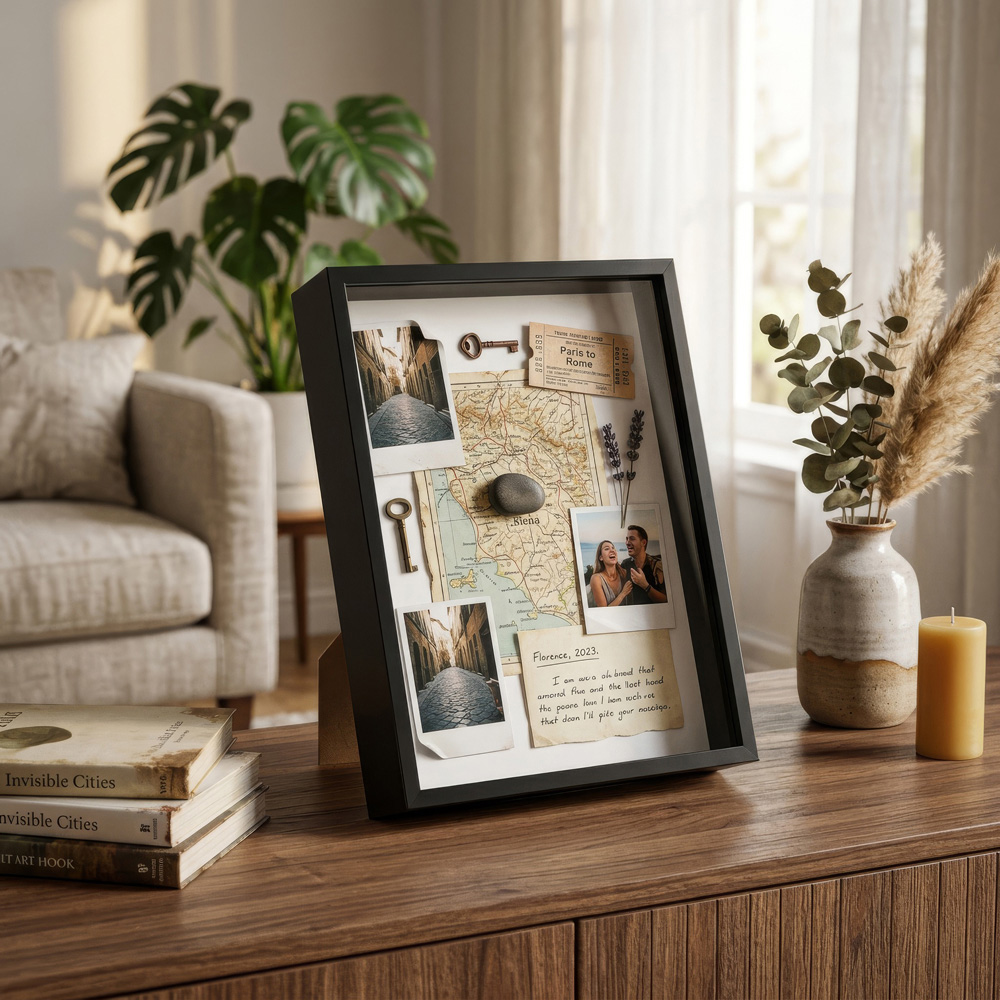 Nicola Spring Black 3D Deep Box Photo Frame 8 x 12 inch 5 Pack Image 2