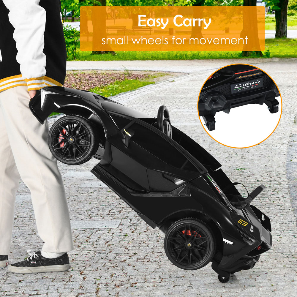 Costway Kids Black Electric Ride On Car with Remote Control 12V Image 7