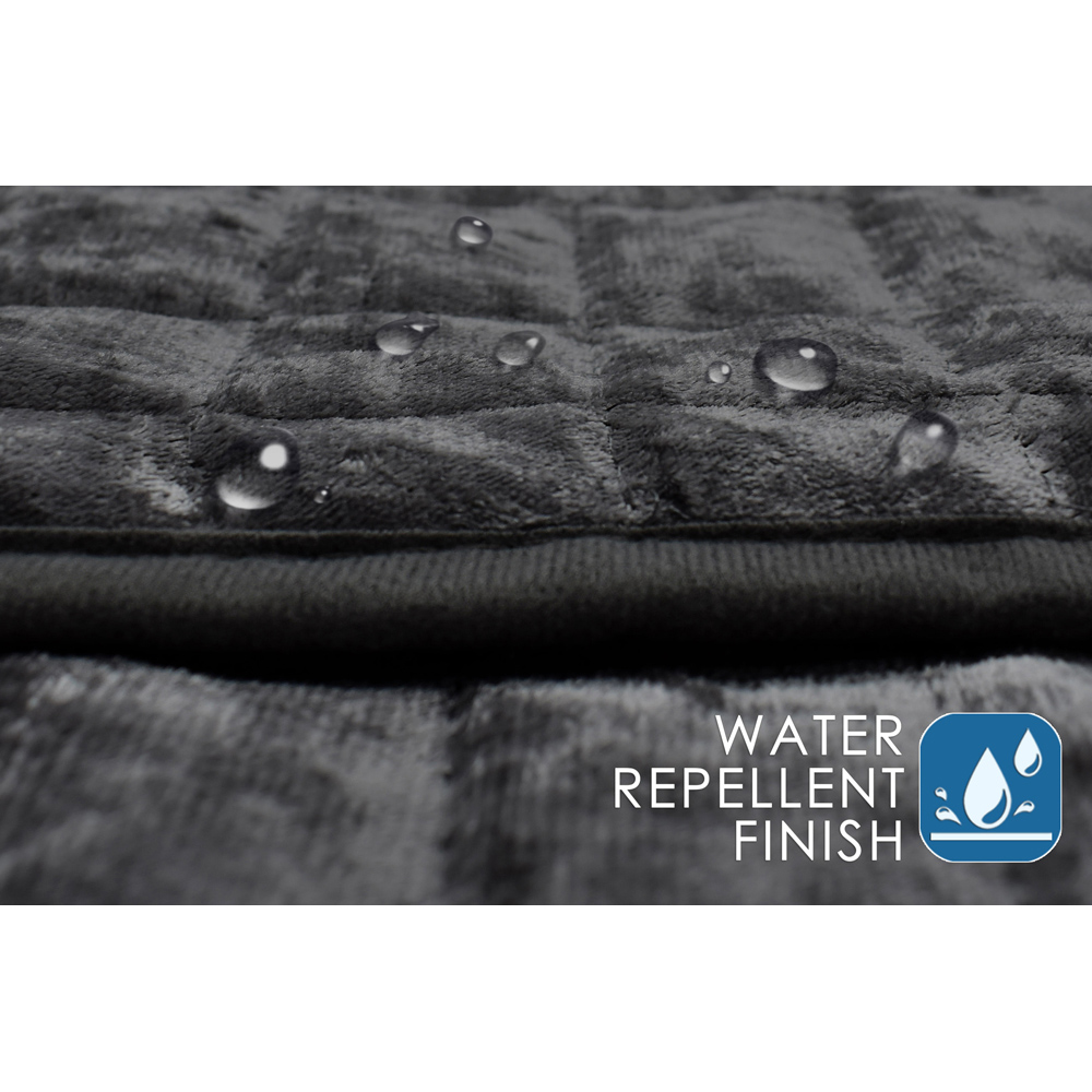 Homerepublic Charcoal Crushed Velvet Water-Repellent Sofa Chair Protector Image 4