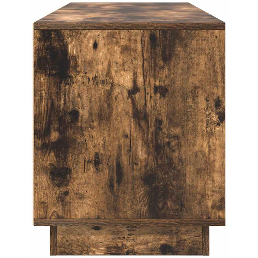 vidaXL 4 Door 2 Drawer Smoked Oak LED TV Cabinet Image 8