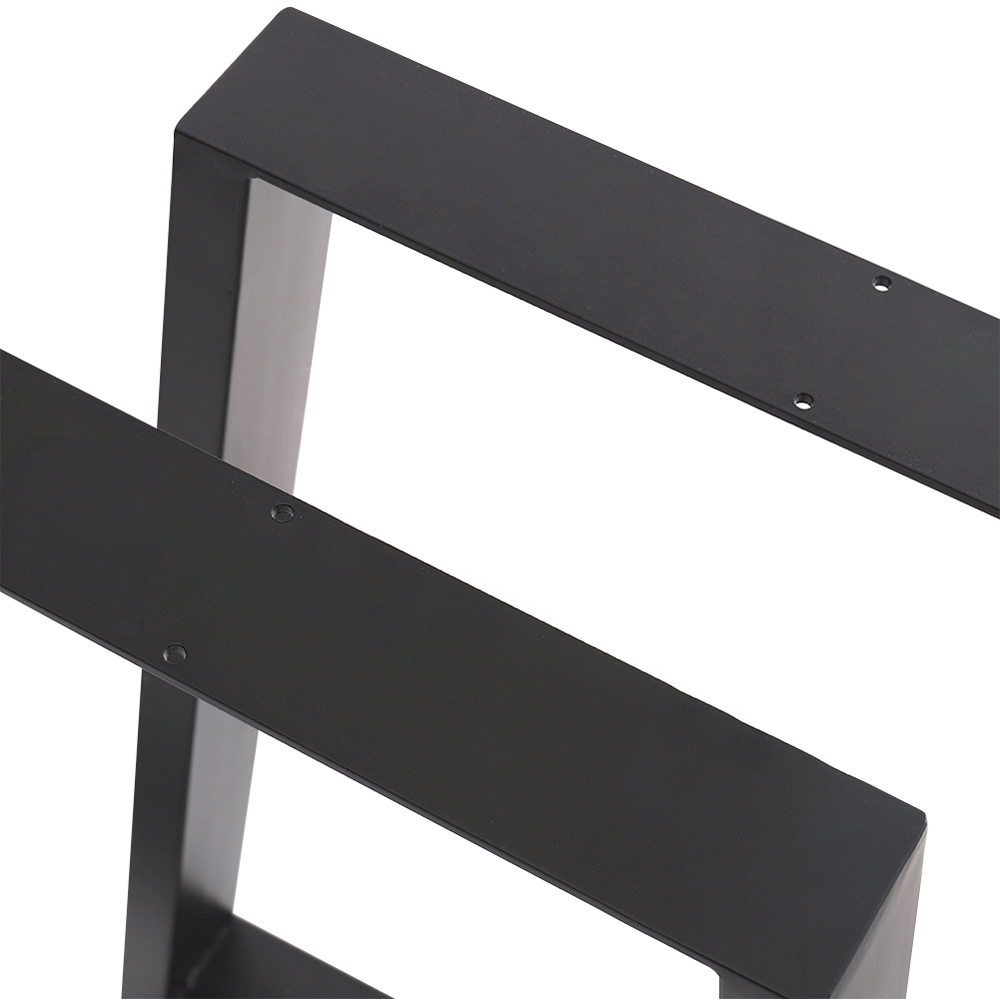 Living and Home Black Industrial Trapezoidal Iron Furniture Leg 81 x 71cm 2 Pack Image 6