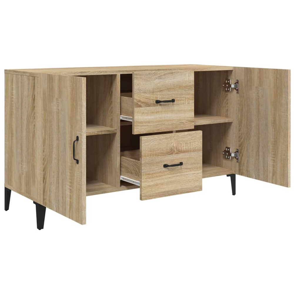 vidaXL 2 Door 2 Drawer Sonoma Oak Sideboard Image 5
