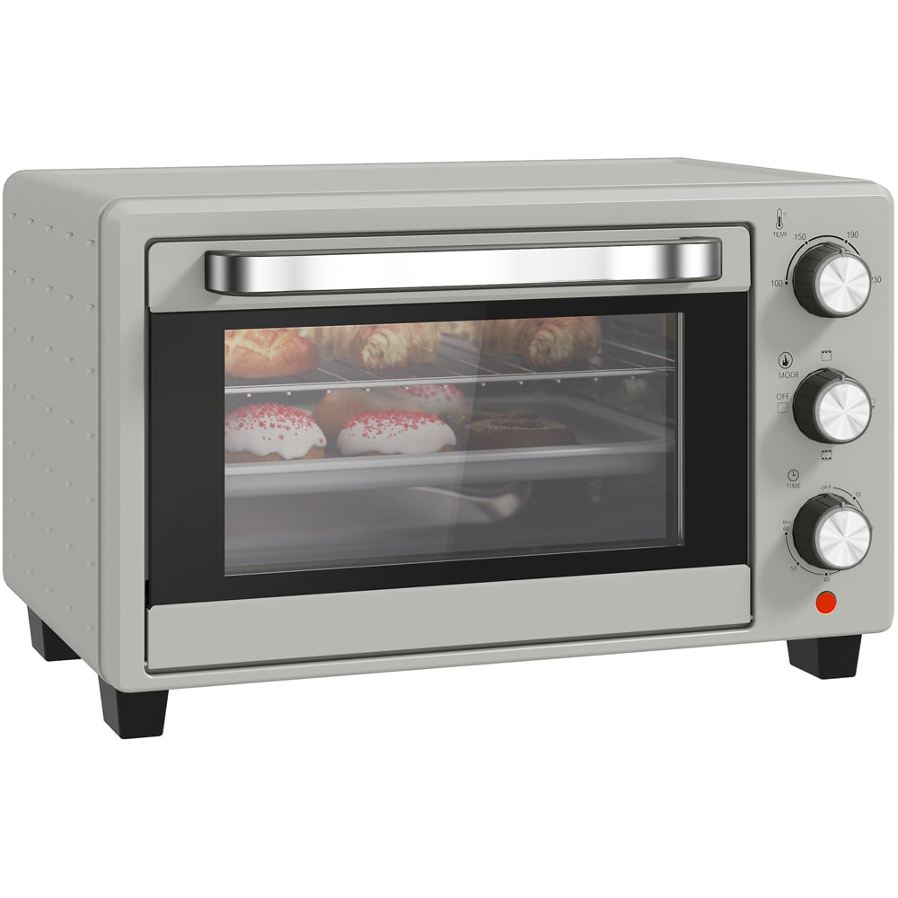 HOMCOM 800-085V70SR Silver 21L Electric Mini Oven 1400W Image 1