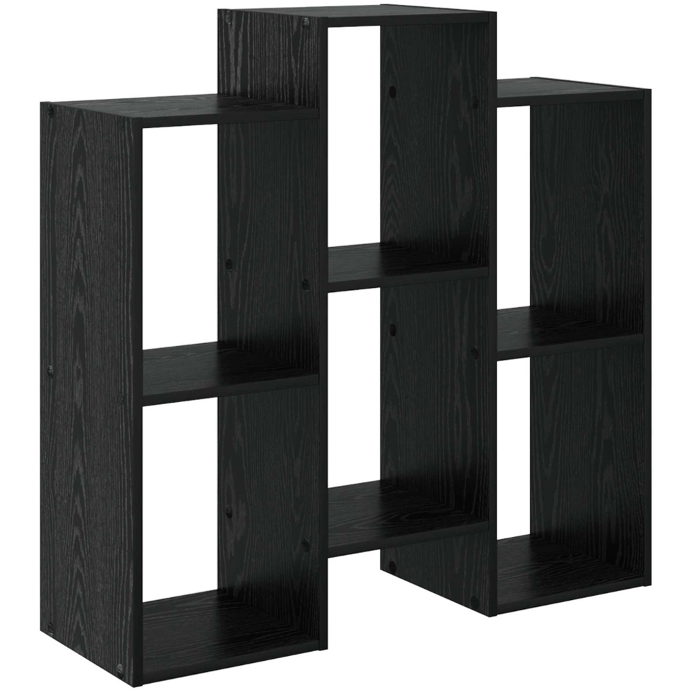 vidaXL 6 Shelf Black Oak Sideboard Image 2