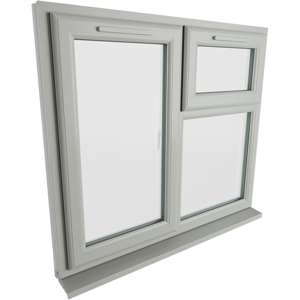 Crystal Agate and White LH Side Hung and Top Opener Clear Triple Glazed Window 1190 x 1115mm Image 4