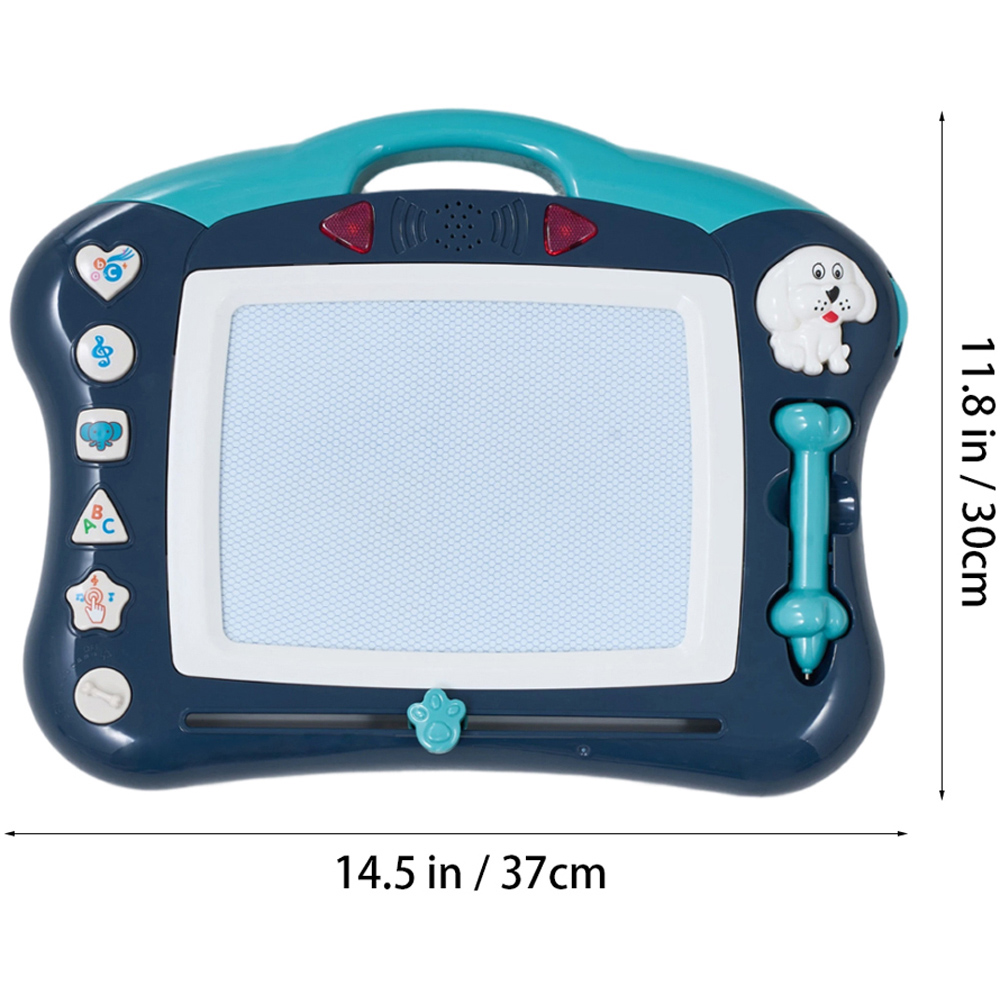 H&O Direct Kids Blue Interactive Magnetic Drawing Board with Music and Lights Image 6